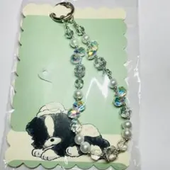 ハンドメイドビーズ携帯ストラップ