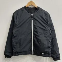 【R1010】 adidas リバーシブル ブルゾン サイズM相当 ブラック 黒