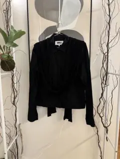 MM6 Maison Margiela ドレープデザインシャツ ブラックのサムネイル