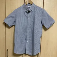UNIQLO チェックボタンダウンシャツ半袖