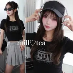 新品タグ付 ブラック ダーリッチ シャイニーDDロゴコンパクトTシャツ フリー