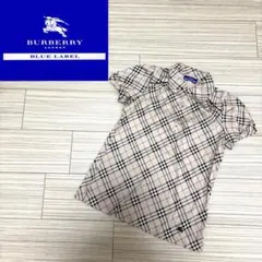 美品】バーバリーブルーレーベル ポロシャツ ノバチェック ホースロゴ