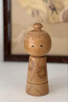 創作こけし　栗林一節？作　約15cm 小ぶりで希少な一点物