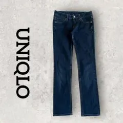 UNIQLO スキニーフィットストレートジーンズ レディース (61) ブルー系