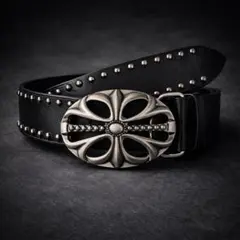 新品 スタッズ ベルト ブラック Y2K ロック ヴィンテージ風 男女兼用