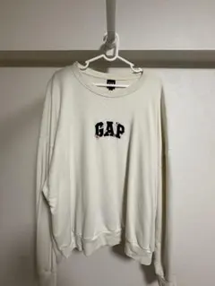 GAP ロゴ刺繍 クルーネック スウェット アイボリー L