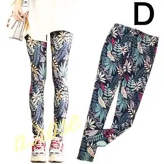 レギンス ヨガパンツ レディース スパッツ カラフル スポーツ ジム 柄 D