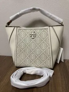 【新品】トリーバーチ　マックグロー Tモノグラム スモールバケットバッグ