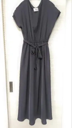 ノースリーブロングワンピース ダークグレー