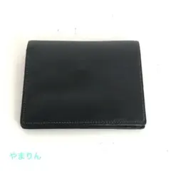 UPrenoma ユーピーレノマ 二つ折り財布 黒 ブラックレザー 型押しのサムネイル
