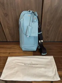 PELLE MORBIDA ライトブルー ボディバッグ
