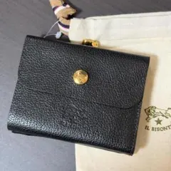 【新品未使用】イルビゾンテ 二つ折り がま口 財布 黒 ブラック