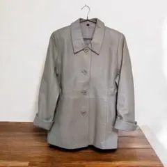 羊革ジャケット　柔らか　レザー　Mサイズ ベージュ