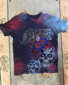 00s Tシャツ　y2k グランジ　skull スカル　フェアリーグランジ