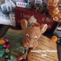 vintage rat flockey doll