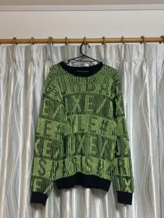 LUXE/R ネオンイエロー ブラック ニット M