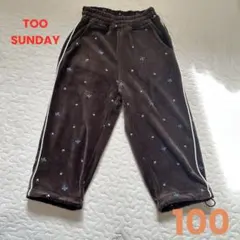 【新品未使用】TOOSUNDAY UMBRO 花柄ベロアパンツ 100しまむら