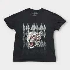 Def Leppard レオパード ロックT 黒 XL