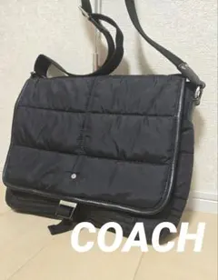 【希少】COACH ナイロン キルテッドメッセンジャーバッグ 70507