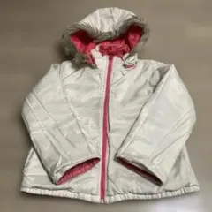 any FAMリバーシブル　ジャンパー　130中綿ジャケット　ベージュ&ピンク