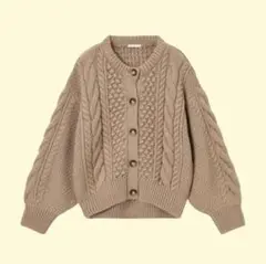 GU《S》ケーブルコクーンカーディガン　ニット　カーディガン　長袖