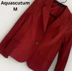 アクアスキュータム 赤 テーラード ジャケット アウター M 上品 美品