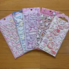 【正規品】サンリオ　マシュマロシール　ぷっくりシール　5枚セット① 日本未発売