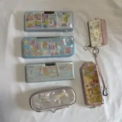 すみっこぐらし　文房具ケース5点セット 可愛いキャラクター柄