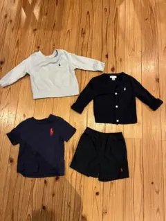 ラルフローレン　9m トレーナー、カーディガン、Tシャツ、短パンセット