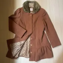 Ｍ ファー付き フレアシルエット アウター レディース