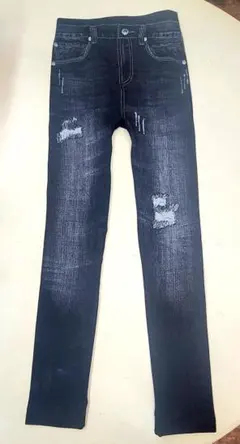 レディース / スパッツ(カモフラジーンズプリント裏起毛グレー系)