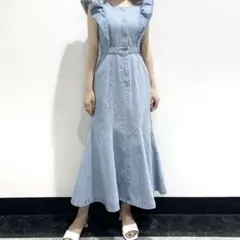リエンダ ショルダーフリルマーメイドワンピース