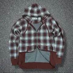00s OLD UNIQLO double zip parka Y2K Red