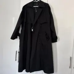 【未使用・タグ付き】ブラック トレンチコート 表記XL（L相当）