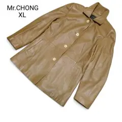 Mr.CHONG ヴィンテージ 訳ありレザージャケット ブラウン XL
