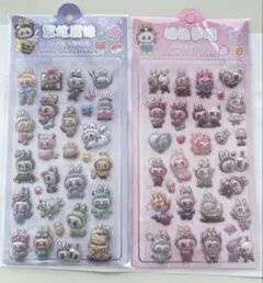 ラブブ風 ボンボンドロップ風　ぷっくりシール　3D 立体　新品未使用