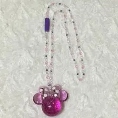 ディズニーランド　ミニーマウス　光るペンダント　ネックレス