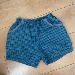 ファミリア　ショートパンツ　100 かぼちゃパンツ　ファミリアチェック　短パン