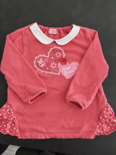 Hoto Biscuits ピンク 長袖カットソー 90