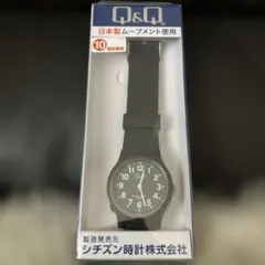 新品 Q&Q ブラック アナログ腕時計 シチズン