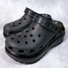 【クロックス】メガクラッシュ (25) 厚底　サボサンダル　クロッグ　ブラック