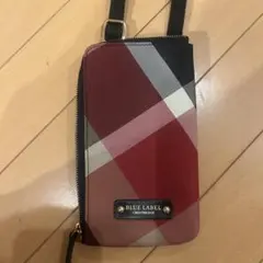 BLUE LABEL チェック柄 スマホショルダーバッグ