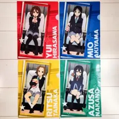 「映画けいおん!」クリアファイル 前売り券 特典第1弾 4種 唯・澪・律・梓