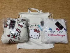 Hello Kitty フリースパジャマ、キルトパジャマ、巾着3セット
