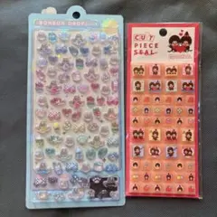 【匿名配送】なないろボンボン ミニ、モンチッチ カットピースシール　2点