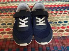 最終お値下げ】美品! ルコック ベルクロスニーカー 18.0cm ネイビー