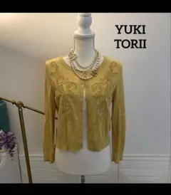 【3万円】YUKI TORII 刺繍　デザイン　カーディガン