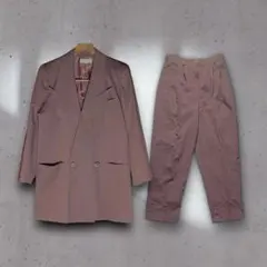ジャケット セットアップ カジュアル パンツ ツータック ダブル 男女兼用 美品