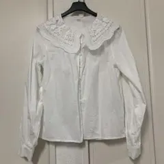 SPRINGFIELD レース付きホワイトシャツ