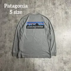 パタゴニア P-6ロゴ ロンT グレー メンズS バックプリント 定番 人気